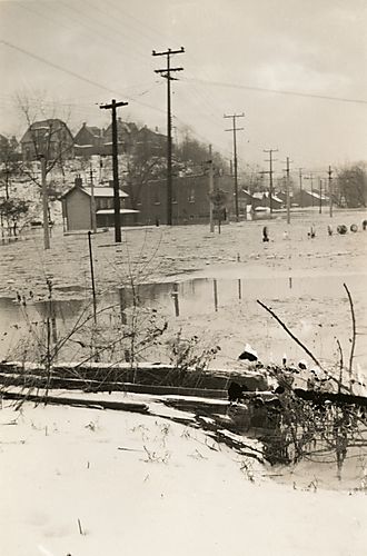 Flooded Pennzoil Station