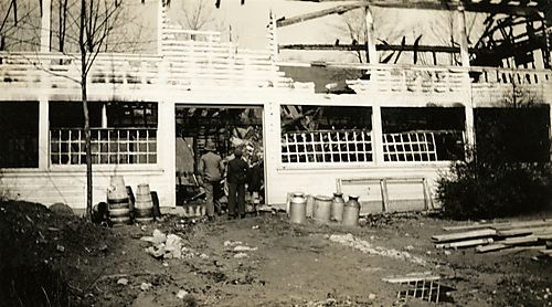 Inspecting the Damage Done by Fire to Hite's Chicken Farm