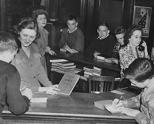 Sara Boyle at the Desk