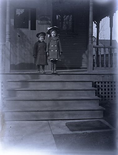 Catharine and Charles on Porch of 315 Pennsylvania Avenue