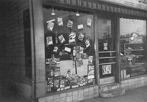 Items in Kokales' Market's Store Window