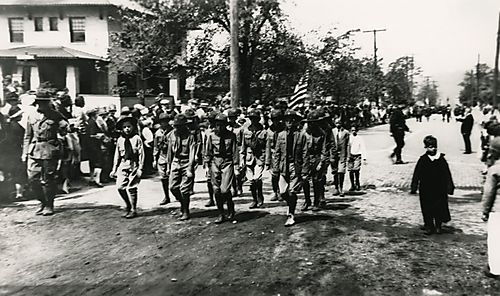 Boy Scouts March in Memorial Day Parade