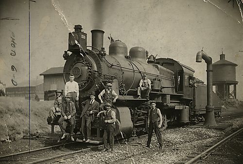 Locomotive Train Engine and Railroad Workers