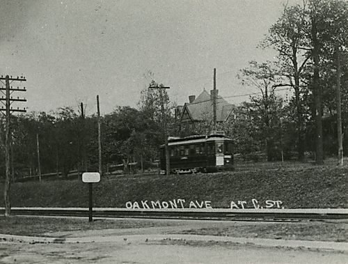 Streetcar on Oakmont Avenue and C Street