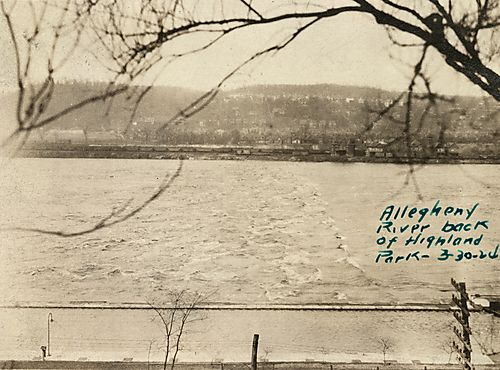 Allegheny River Back of Highland Park