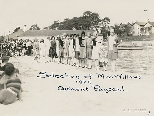 Selection of Miss Willows 1929, Oakmont Pageant