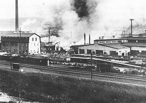 Railroad Car Repair Roundhouse Fire