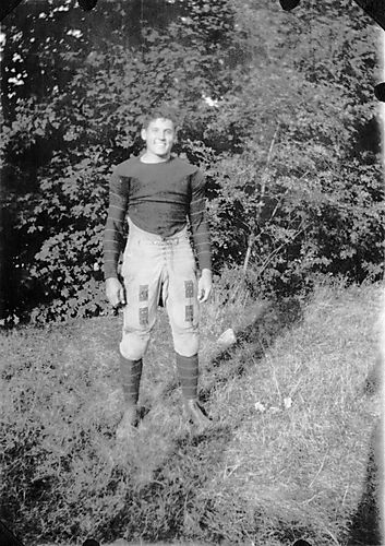 Portrait of "Ned" Newbaker without helmet