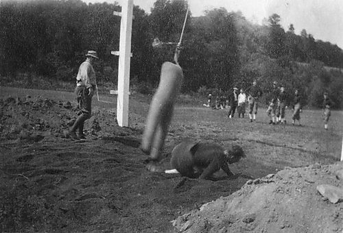 "Johnny clipping the dummy"