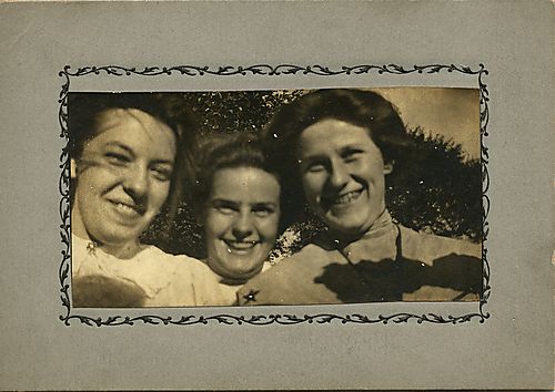 Three young women outdoors
