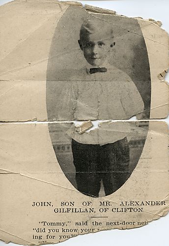 John Gilfillan [1898-1980], newspaper clipping