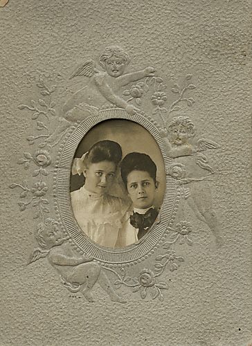 Portrait of two young girls