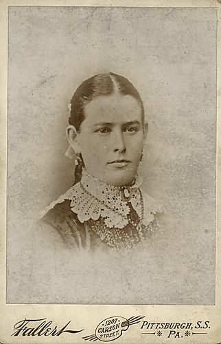 Portrait of a young woman with dark hair