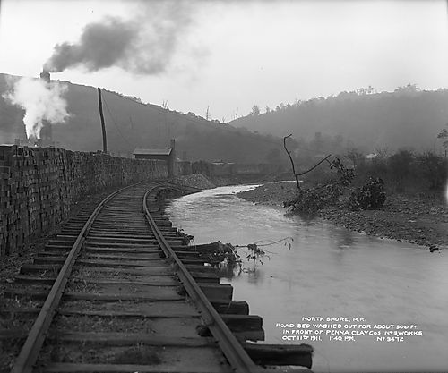 Flood Damage to North Shore Railroad Tracks