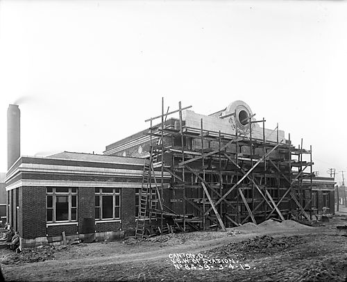 Construction of Station Exterior