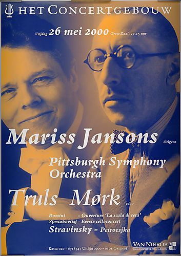 Poster for Pittsburgh Symphony Orchestra performance in Amsterdam, Netherlands in 2000