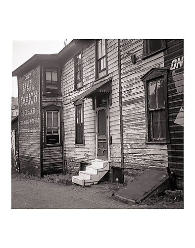 Back Street Houses with Signs