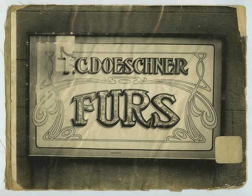 F.C. Doeschner Furs Sign