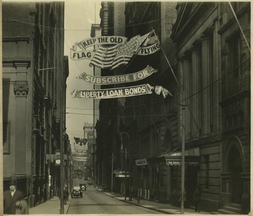Liberty Loan Bonds Overhead Banner