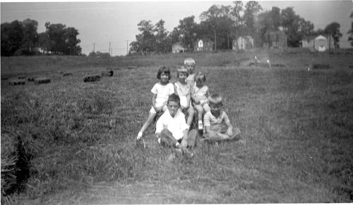Group of children at King Farm off of Peebles Road