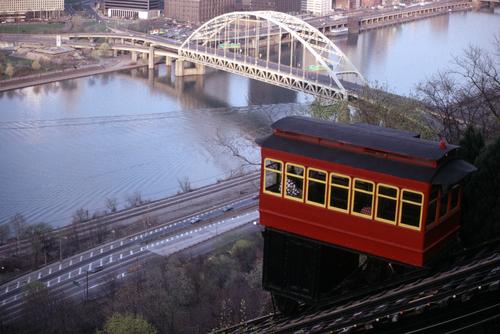 Duquesne Incline and the Fort Pitt Bridge