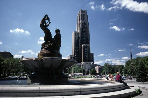 Fountain and Cathedral of Learning