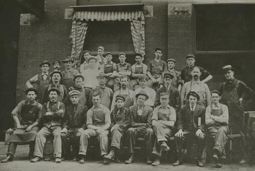 Group shot of glassworkers