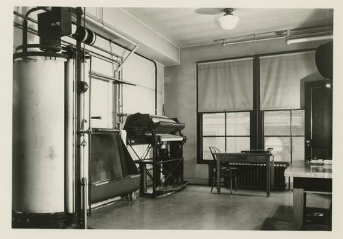 Blue print and mimeograph room