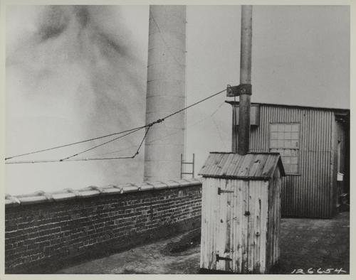 KDKA transmitter on top of building in East Pittsburgh