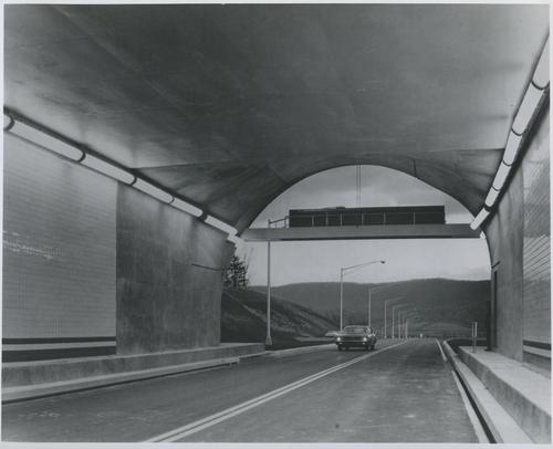 Looking out of the Tuscarora Mountain Tunnel
