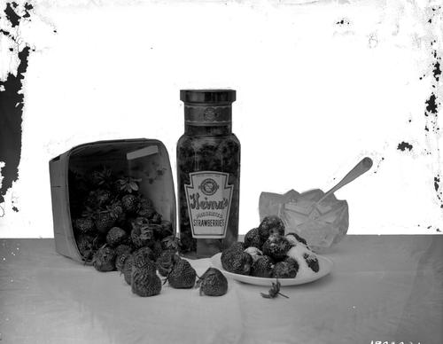 Heinz Preserved Strawberries display