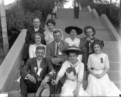 Party of picnickers at Rock Springs
