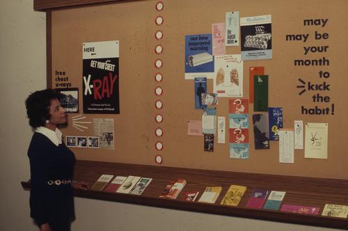 Tuberculosis League of Pittsburgh viewing anti-smoking materials