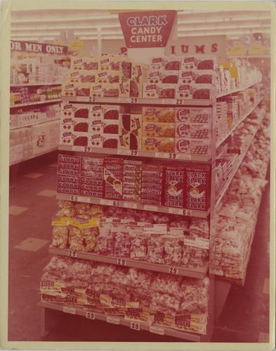 &quot;Clark Candy Center&quot; promotional product display