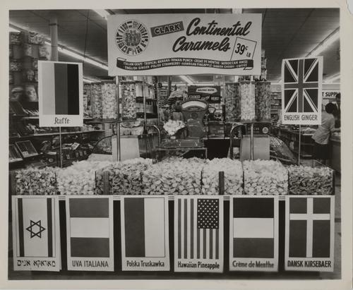 &quot;Clark Continental Caramels&quot; promotional product display