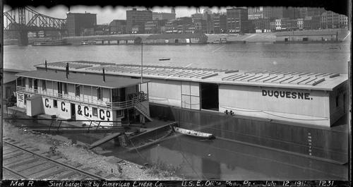 Monongahela River Steel Barge