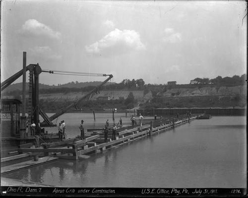 Ohio River Dam 7, Apron Crib