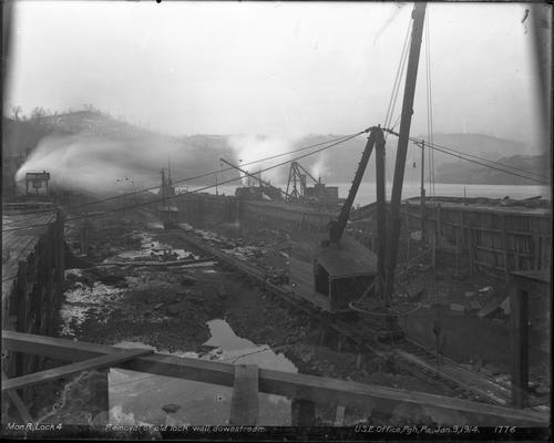 Monongahela River Lock 4 Lock Wall Removal