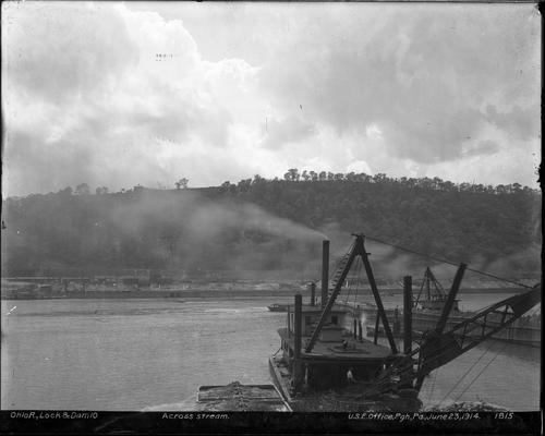 Ohio River Lock and Dam 10 Across View