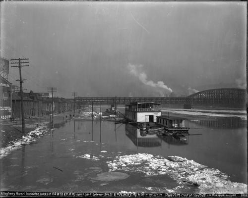 Flood Between Ninth Street and the Pittsburgh Fort Wayne, and Chicago Railroad Bridge