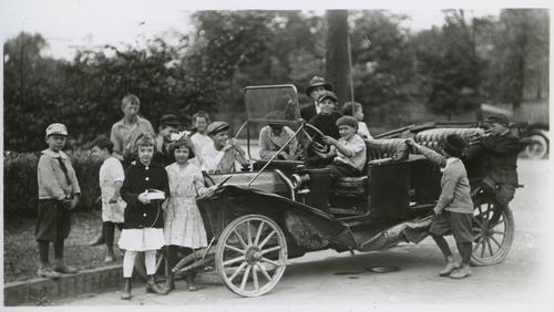 Children Around an Automobile