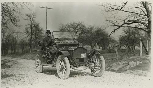 Reid Bailey in his Packard