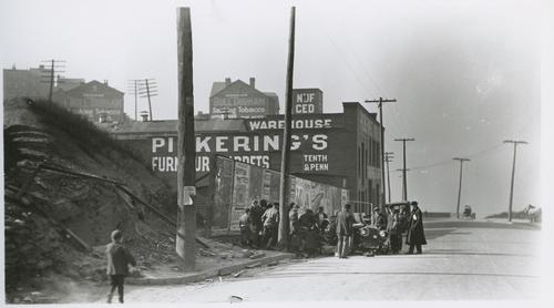 Damaged Automobile Outside Pickering's Warehouse