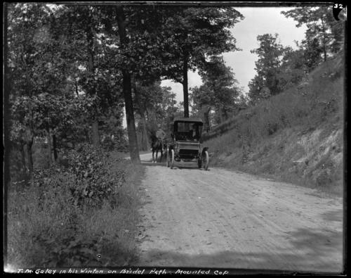 Thomas Mellon Galey in his Winton  on Bridle Path in Schenley Park