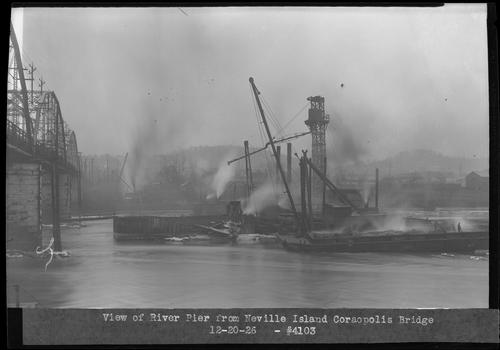 View of River Pier from Neville Island Coraopolis Bridge