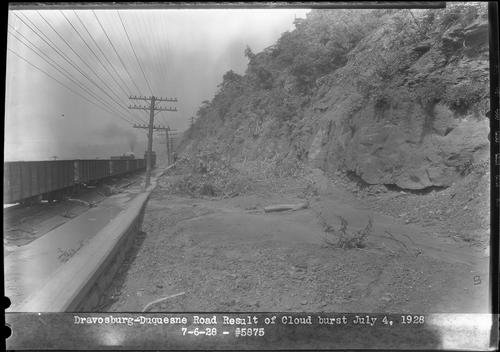 Dravosburg-Duquesne Road Result of Cloud Burst July 4, 1928