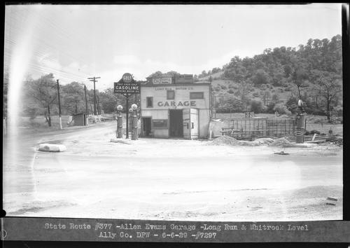 State Route 377 - Allen Evans Garage - Long Run and Whitrock Level