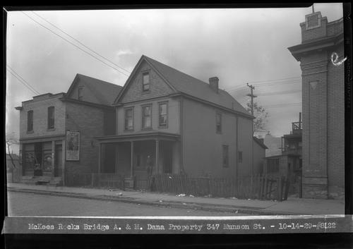 McKees Rocks Bridge A. & M. Dana Property 347 Munson St.