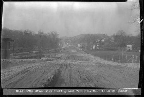 Ohio River Blvd. View Looking West from Sta. 239