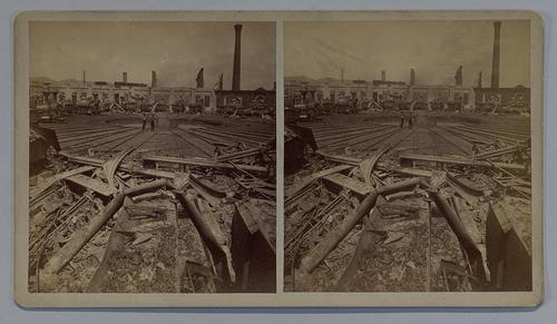 Interior of Lower Round House, where Troops were besieged.